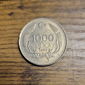 1980 1000 Lira Coin